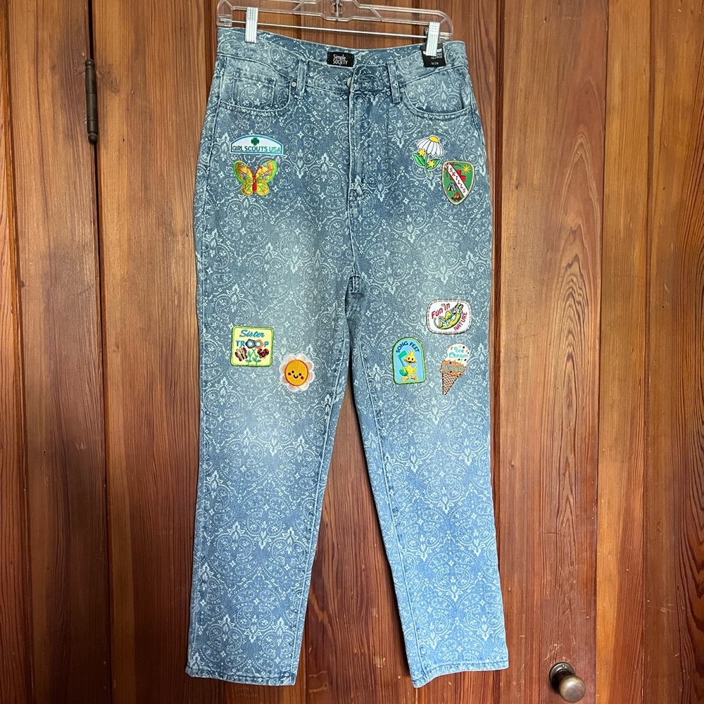 Blue Jeans with Fun Patches